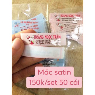 Combo khách sỉ đặt mác áo cho bé, chất liệu satin