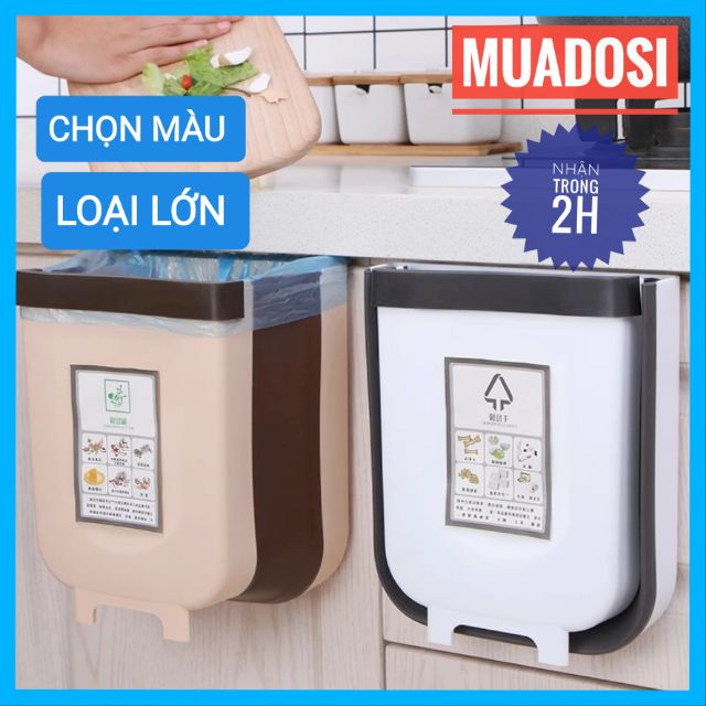 [SIZE LỚN 9L] Thùng Rác Thông Minh Gắn Tủ Bếp Size Lớn 9L Gấp Gọn Xếp Gọn