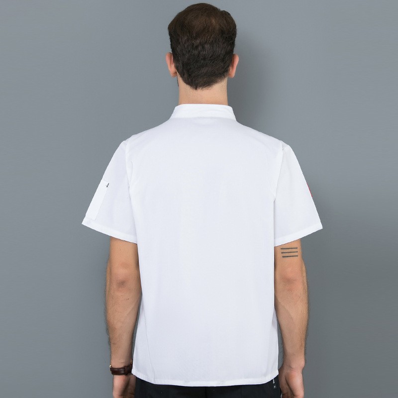 Bộ quần áo đầu bếp tay ngắn dáng ôm phong cách chuyên nghiệp | BigBuy360 - bigbuy360.vn