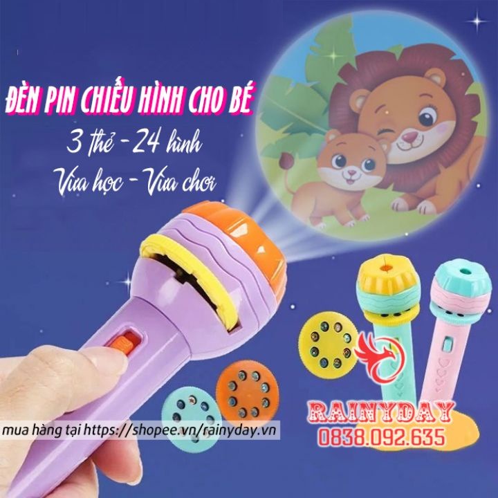 Đèn Pin Chiếu Hình Học Tập Cho Trẻ - HÀNG MỚI VỀ