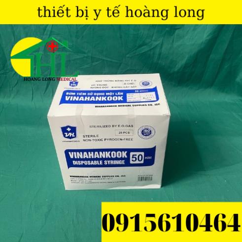 Bơm tiêm 1 lần Vinahankook 50ml - Bơm tiêm 50cc