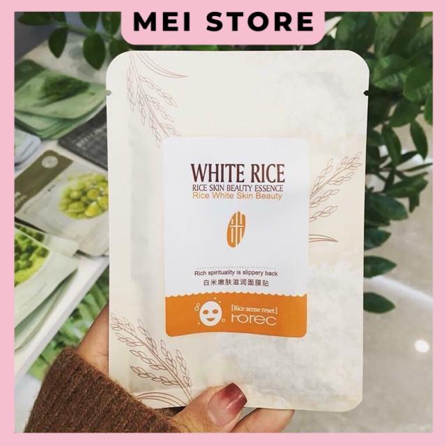 Mặt Nạ Gạo Trắng [3 Lớp Cotton] ROREC White Rice Mask - Mask Nội Địa Trung Bioaqua