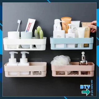 KỆ KHAY nhựa dán tường nhà tắm tiện dụng hình chữ nhật
