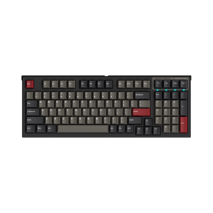 Bàn phím cơ mini máy tính không dây có dây chơi game gaming cao cấp giá rẻ bluetooth FLEsport FL980 CP Dolch White 15645