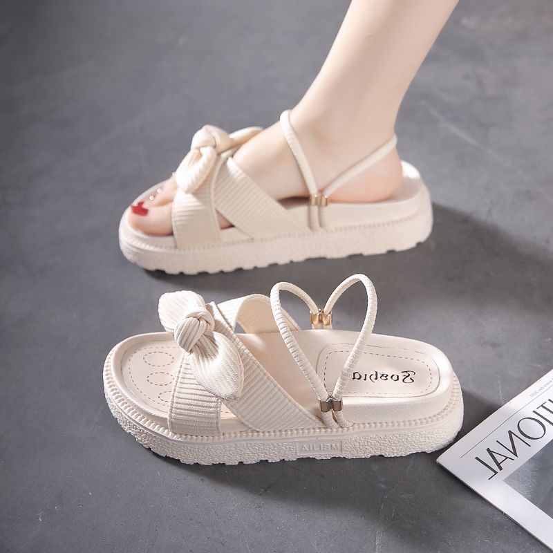 Giày Sandal Đế Dày Phong Cách La Mã Thời Trang Mùa Hè Cho Nữ