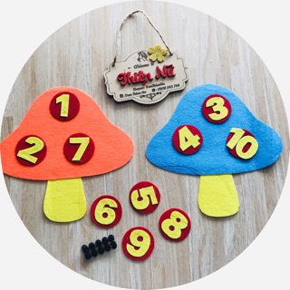 30x30 Cây nấm số chẵn số lẻ ( số từ 1-20)- mầm non tự làm