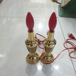 Cặp đèn đồng cao 22cm