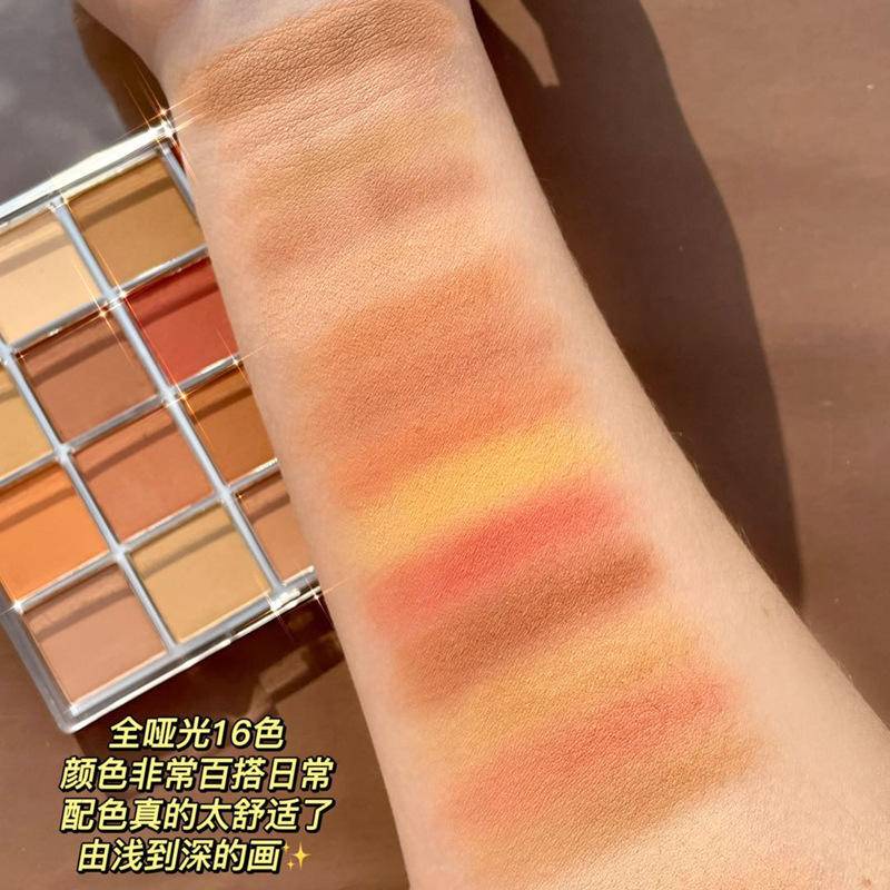 Bảng Phấn Mắt 16 Màu Lì Kết Hợp Trang Điểm Phong Cách