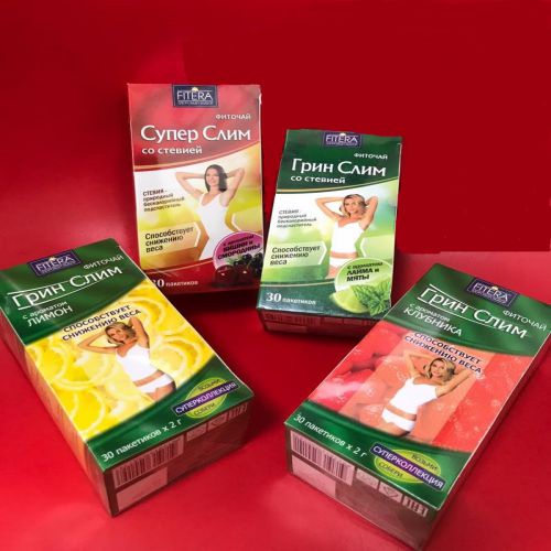 **TRÀ FITERA SUPER SLIM - Trà Fitera vị hoa quả Nga hỗ trợ giảm cân, thanh lọc cơ thể hộp 30g