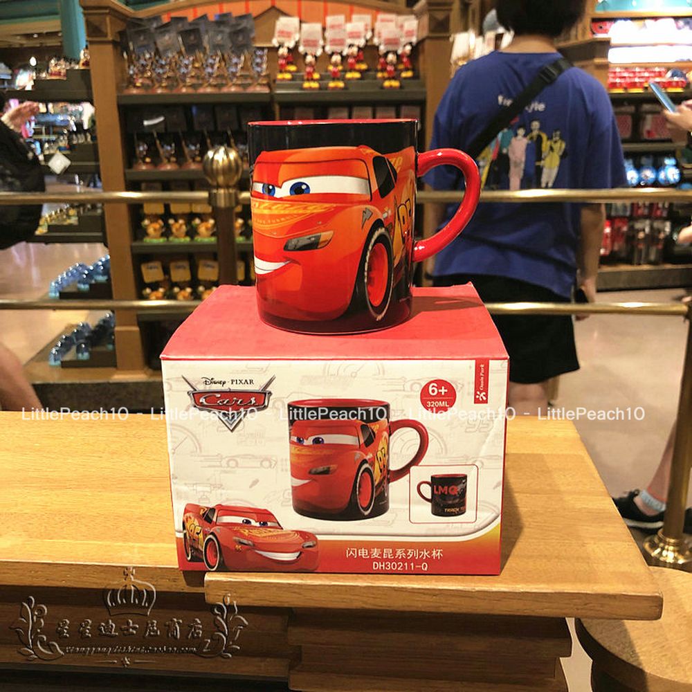 Ly sứ cốc sứ Disney cao cấp chính hãng có quai cầm tay hình Car Olaf Ariel cho nam và nữ 320ml