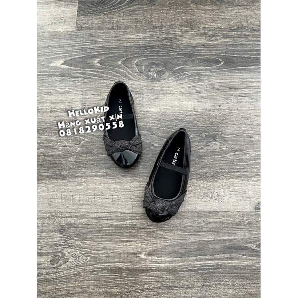 Giày búp bê nơ đen bé gái