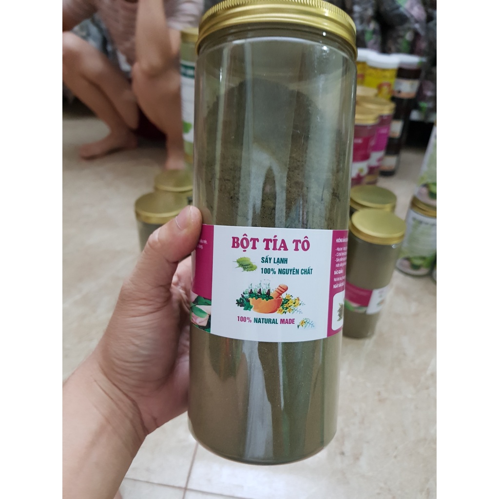 Bột tía tô sấy lạnh nguyên chất (Hộp sang trọng 500g), bột tía tô nguyên chất, hàng loại 1, chất lượng, uy tín