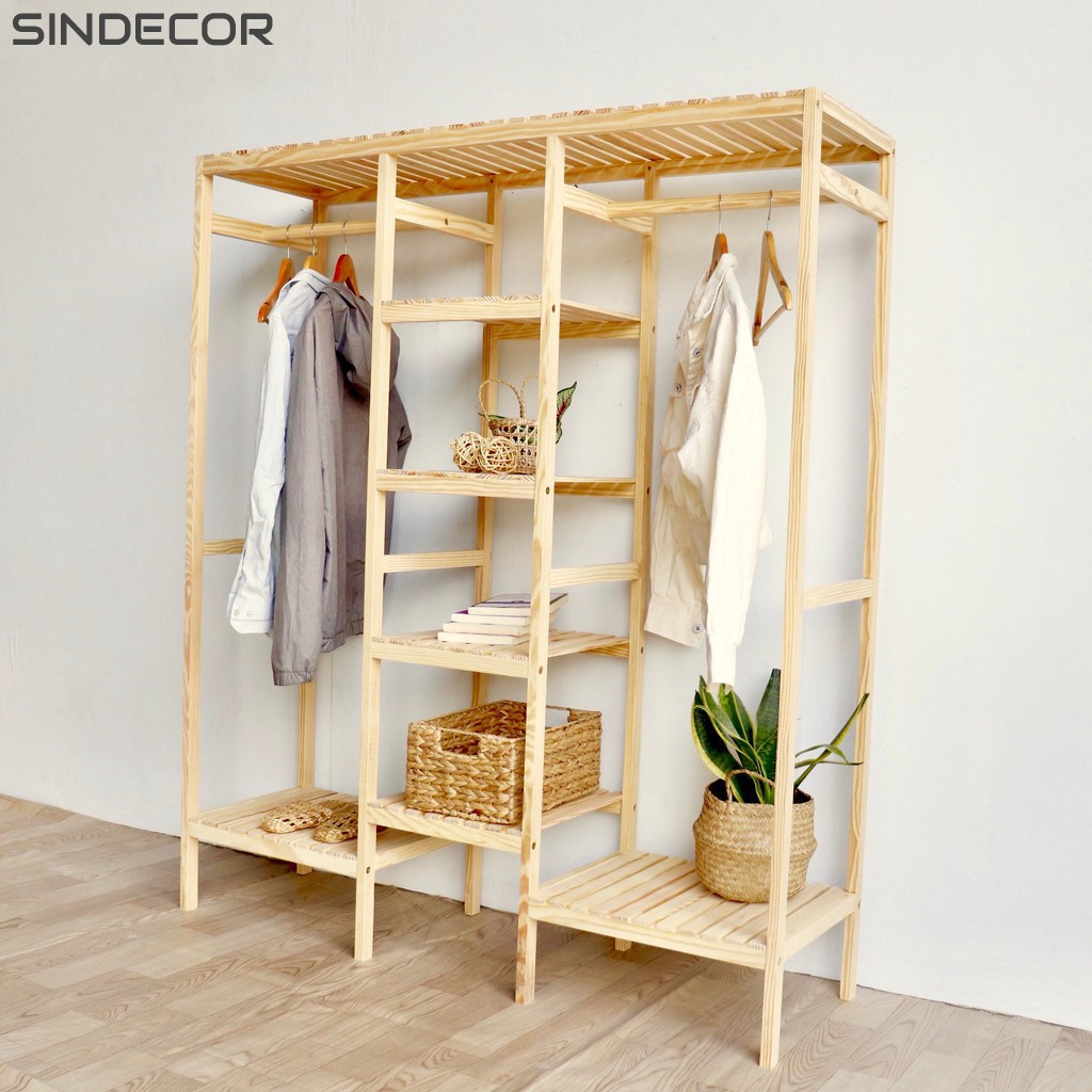 Tủ quần áo gỗ - Tủ treo quần áo lắp ráp - Sindecor