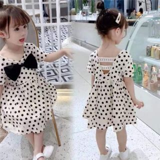 Váy xòe chấm bi Hàn Quốc mẫu 2019