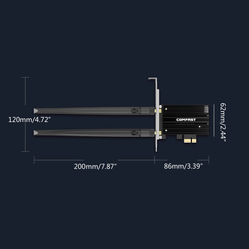 Thẻ WiFi Không Dây LI CF-AX181 Pro 6E PCIe 3000Mbps (6G / 5.8G / 2.4G) BT5.2