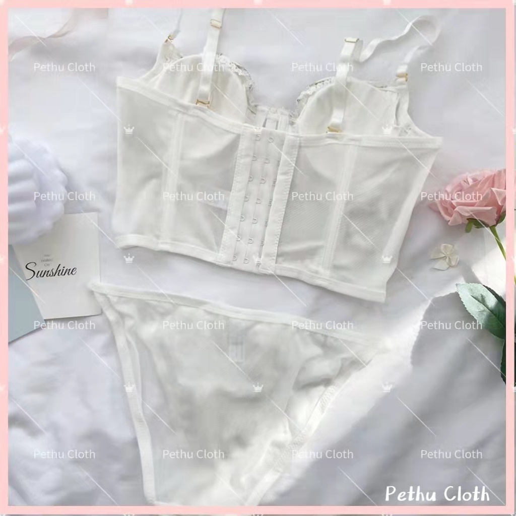 ( Q1,HCM）Sexy Đồ Ngủ nữHàn Quốc mút mỏng Áo ngực nữ gợi cảm xuyên thấu mặc trong Vest--A02