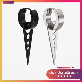 Khuyên tai tam giác cho nam nữ, thép titan siêu bền, không dị ứng, không gỉ ,thoải mái không gây dị ứng
