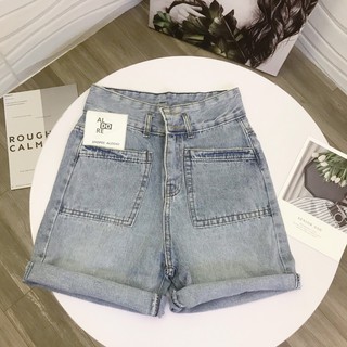 Quần short jean nữ, quần short đùi hai túi MSHA8