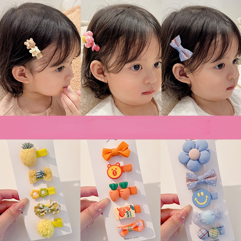 Kẹp Tóc Mái Bằng Vải Siêu Dễ Thương Và Thời Trang Không Làm Đau Cho Bé Gái