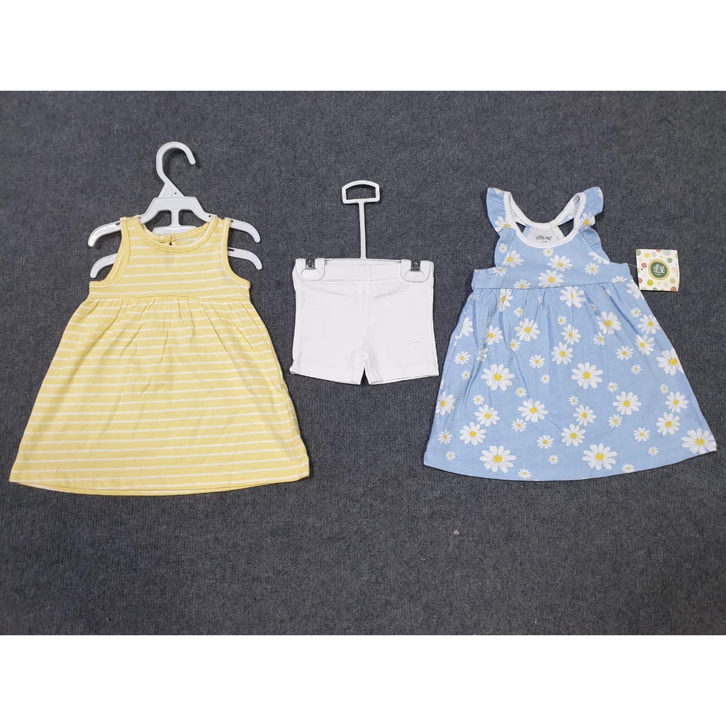 Set 2 váy hè kèm quần Little me cho bé gái