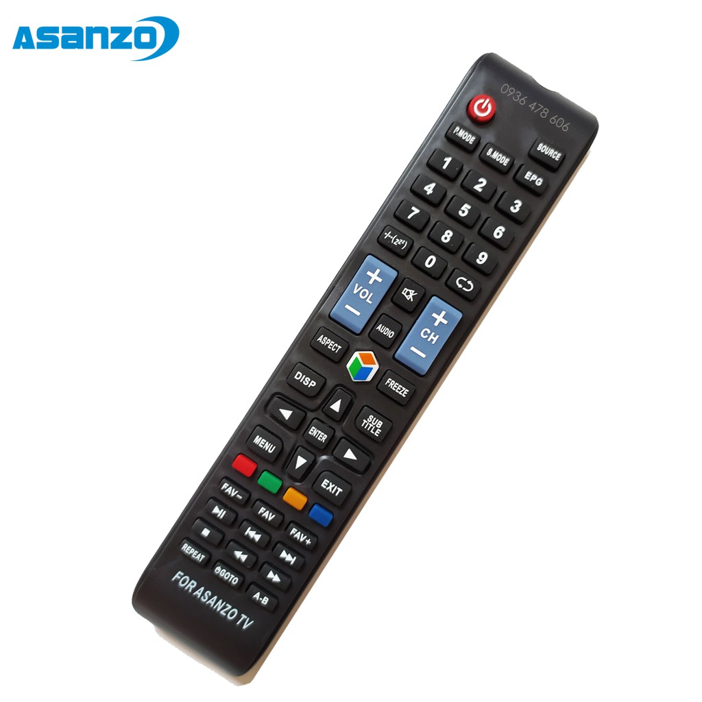 Điều khiển tv Asanzo Smart mẫu 4