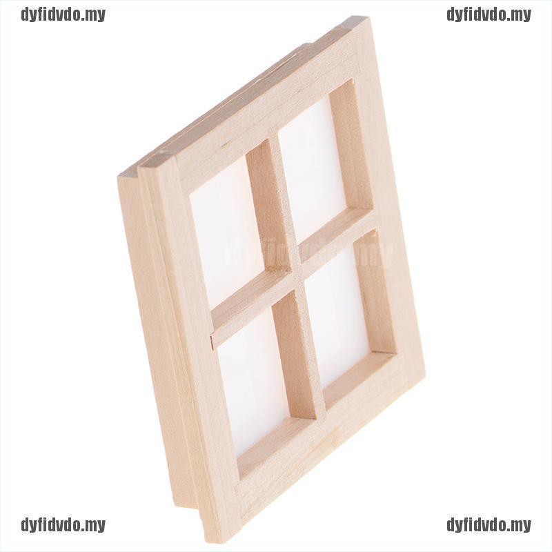 Cửa Sổ Bằng Gỗ 1: 12 Trang Trí Nhà Búp Bê Diy 4 Pane Diy Phụ Kiện Trang Trí Nhà Búp Bê My