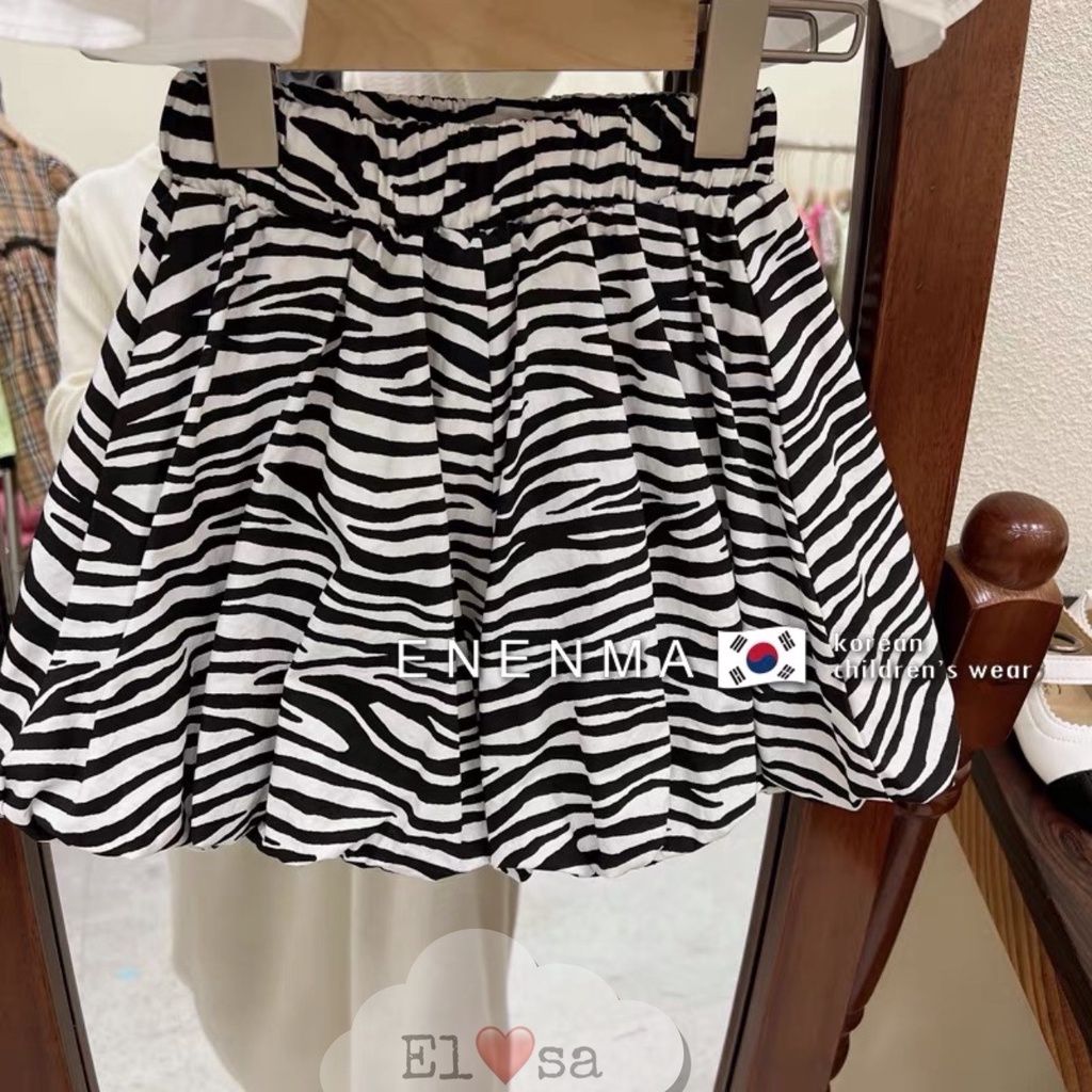 Váy bé gái - Set áo cotton họa tiết cà vạt kèm quần báo vằn siêu xinh