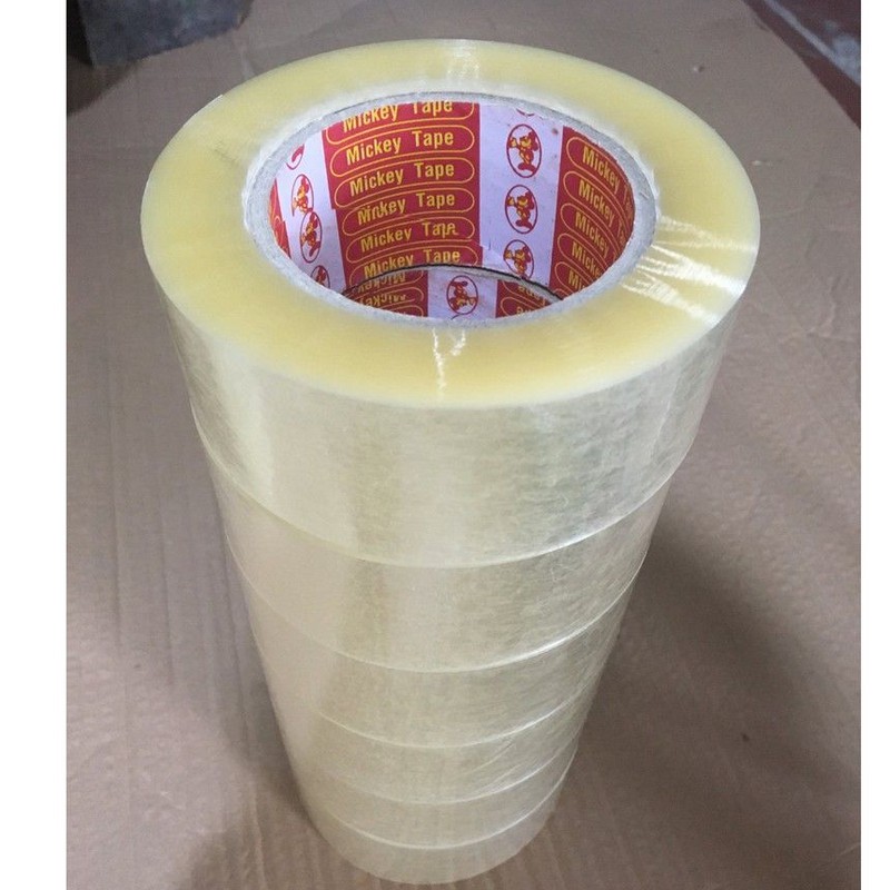 Combo 6 cuộn băng dính 2kg lõi giấy, lõi nhựa trong, đục
