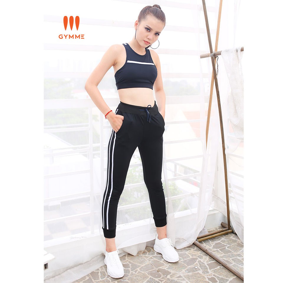 Quần tập gym yoga nữ, jogger thể thao chất thun mát GYMME - 14004