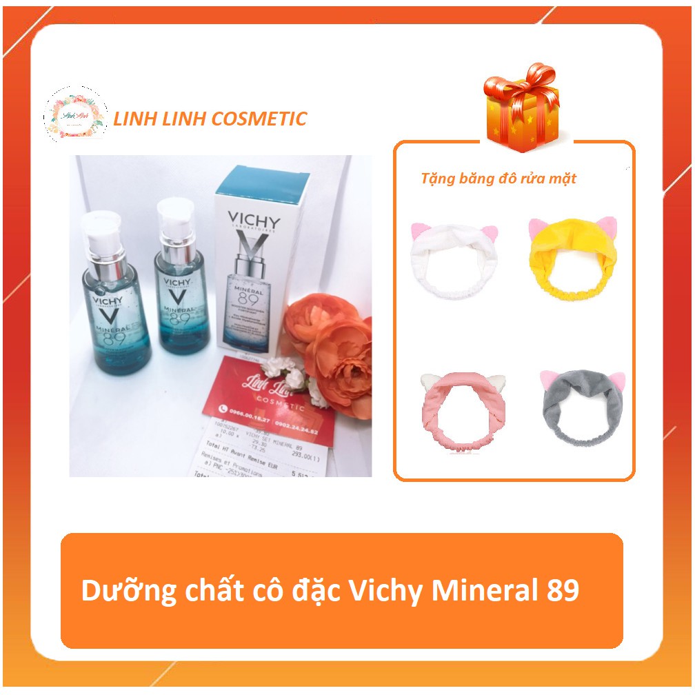 Tinh chất Vichy Minéral 89 full size 75ml - Dưỡng Khoáng Cô Đặc Và Phục Hồi Da