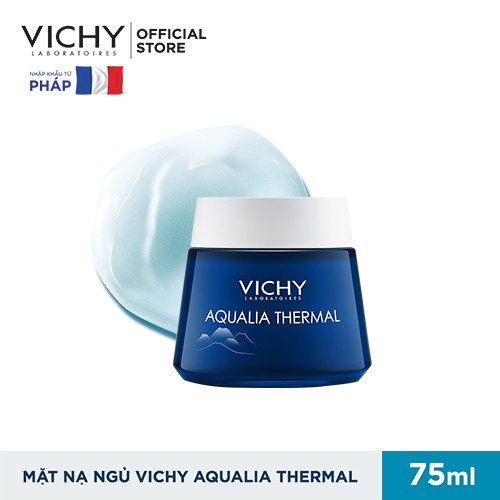 [Mã FMCGMALL giảm 8% đơn 250K] Mặt nạ ngủ dưỡng ẩm giúp làm sáng da Vichy Aqualia Thermal Night Spa 75ml | Thế Giới Skin Care