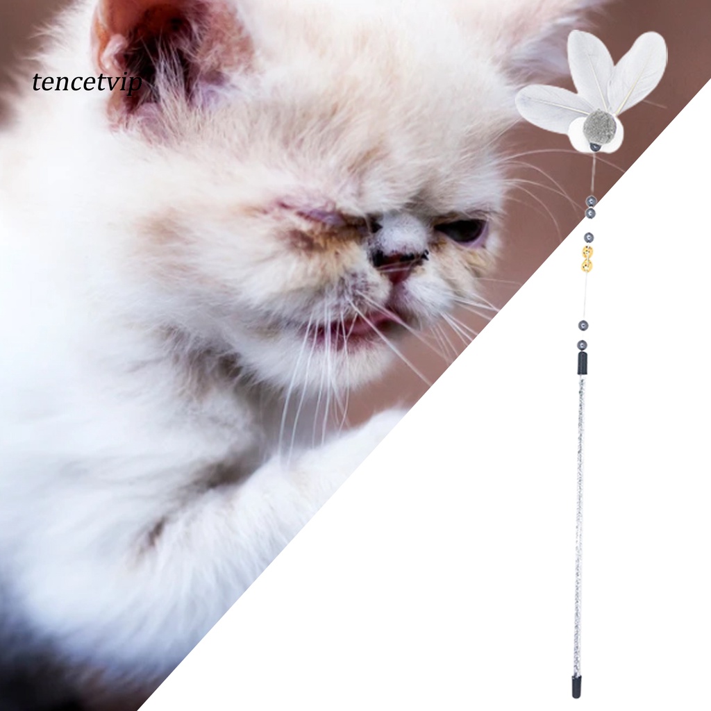Gậy Trêu Mèo Gắn Lông Vũ Có Chuông Tiện Dụng