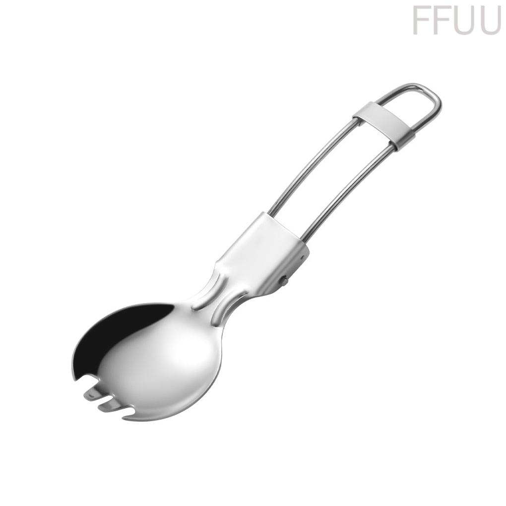 Bộ muỗng nĩa bằng thép không gỉ có thể gấp gọn tiện dụng FF86