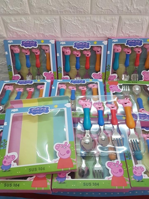 Bộ thìa dĩa heo peppa pig _ Giá Bán Sỉ Lẻ