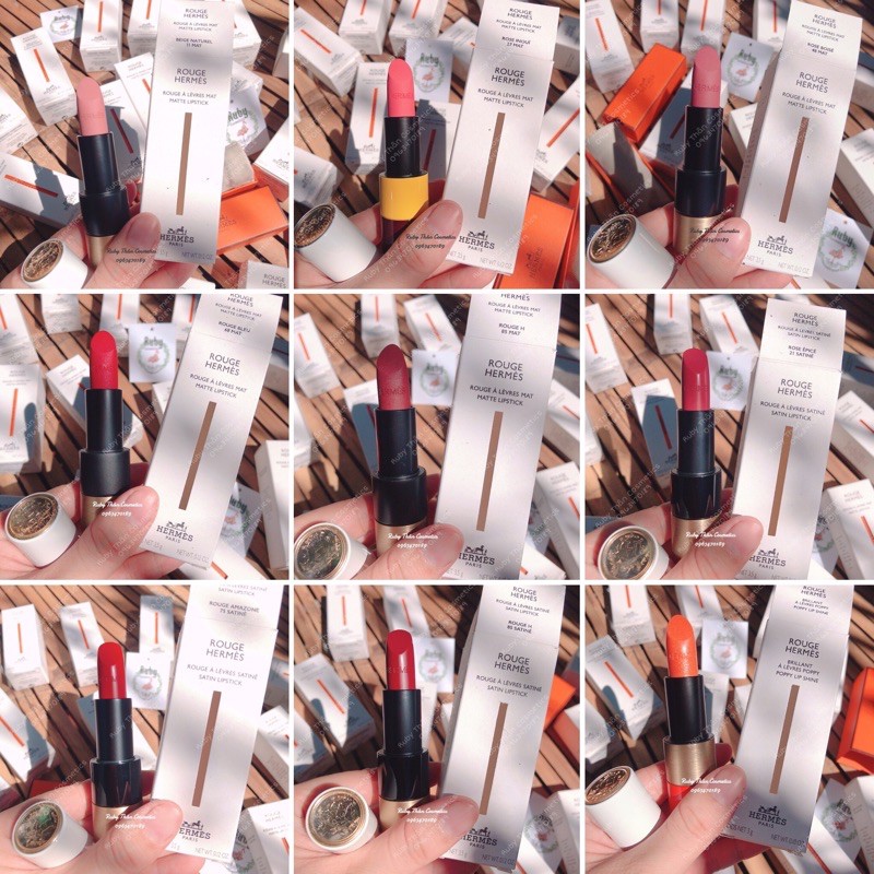 Son HERMES Rouge MAT & SATIN Fullbox