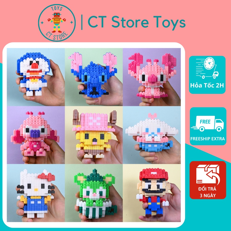 Mô hình CT Store Toys lắp ráp động vật và các nhân vật hoạt hình đáng yêu cho bé