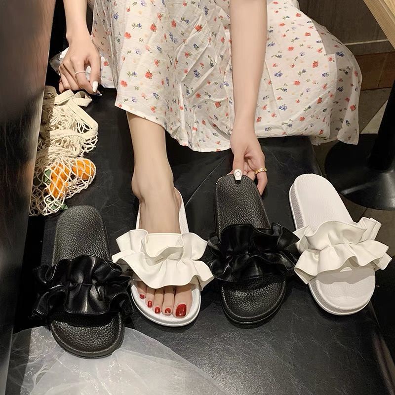 Dép Sandal Nhún Bèo Đi Trong Nhà Phong Cách Thời Trang Phương Tây