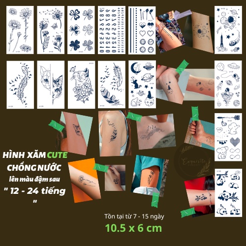 HÌNH XĂM DÁN DẢI THIÊN HÀ (Size 10.5x6cm/tấm) ĐƠN GIẢN XỊN XÒ DỄ THƯƠNG TỒN TẠI TỪ 7 ĐẾN15 NGÀY ( HÀNG CÓ SẴN )