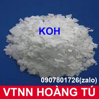 Dung môi hòa tan KOH - Potassium hydroxide kali hidroxit tinh khiết thí nghiệm KOH 90% gói 500g