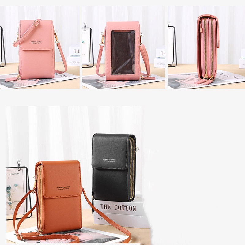 Túi đeo vai PIERRE LOUES đựng điện thoại cảm ứng cho nữ