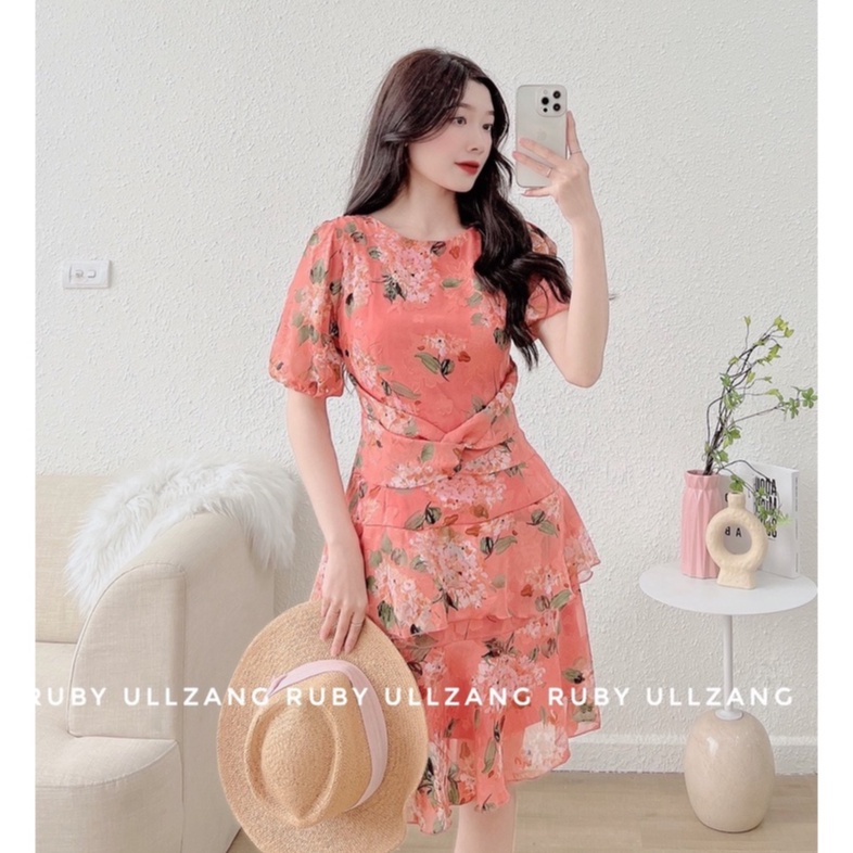 Váy xoắn eo 2 lớp chất đẹp
