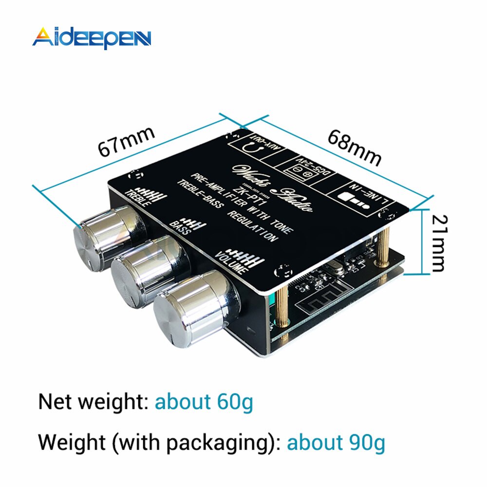Bảng Mạch Nhận Tín Hiệu Âm Thanh bluetooth 5.0 pt1 Hai Kênh Tiếng Ồn Thấp Cho Bộ Khuếch Đại Âm Thanh