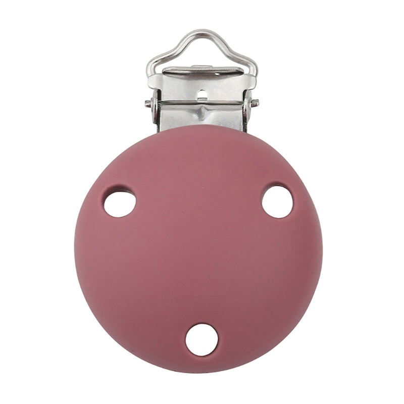 Kẹp Giữ Núm Vú Giả Hình Tròn Bằng Silicone An Toàn Dành Cho Trẻ Sơ Sinh