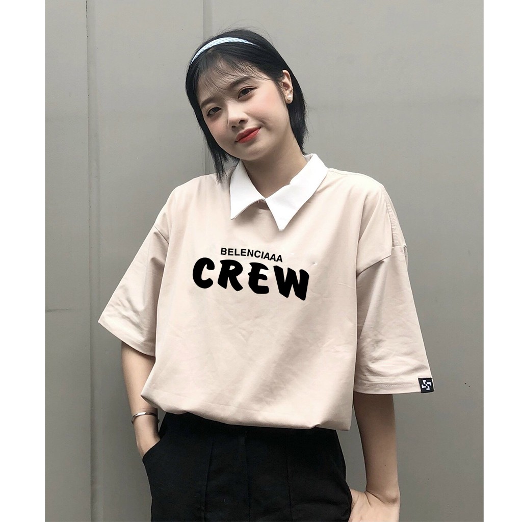 Áo thun Tee CREW tay lỡ - Áo thun Unisex form rộng, vải thun cotton 100% (V66)