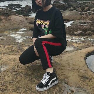 Joggers thun thể thao viền sọc