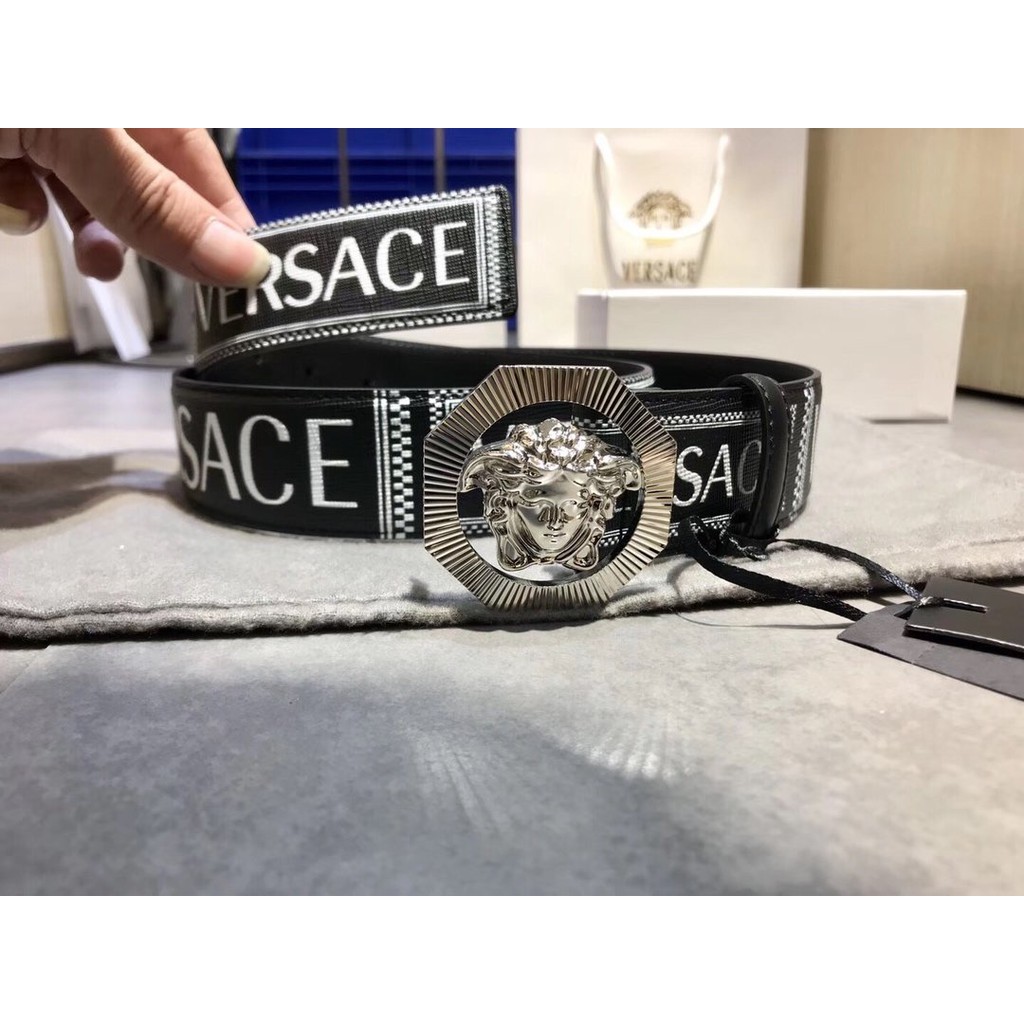 Thắt lưng versace Belt Couple Genuine Leather Luxury Waist Strap Jeans Pants Pin Buckle Waistband 357