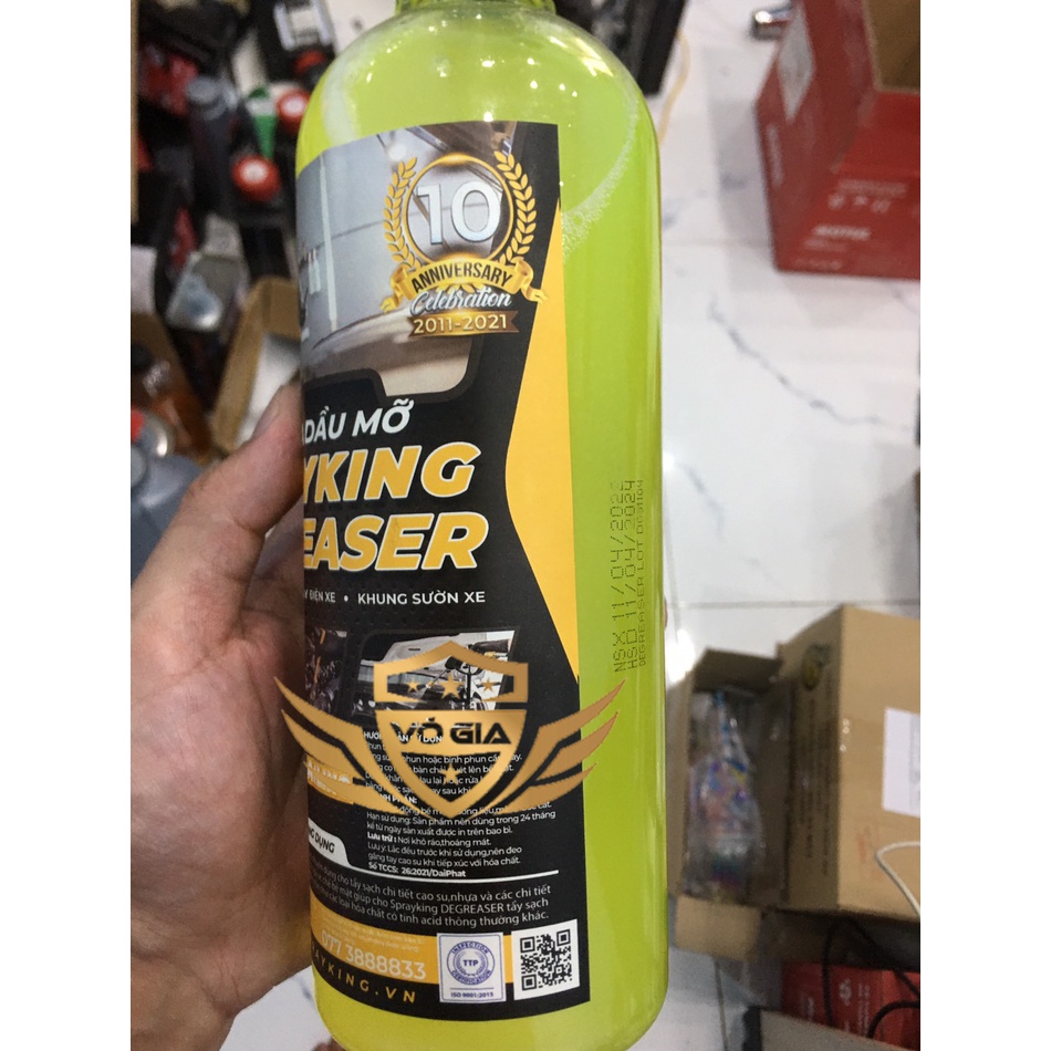 [Mã LIFEAUMAY giảm 10% tối đa 30k đơn 150k] Dung dịch tẩy rửa dầu nhớt SprayKing Degreaser , dầu mỡ rửa xe không chạm