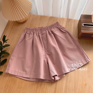 quần short kaki trơn cạp chun basic