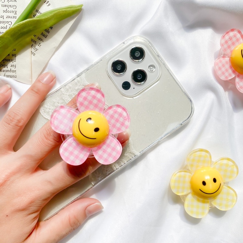 Giá đỡ điện thoại Popsocket bông hoa mặt cười | candylab.official