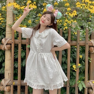(L268) Đầm tiểu thư cổ sơ mi hàng order (có ảnh thật ở cuối)